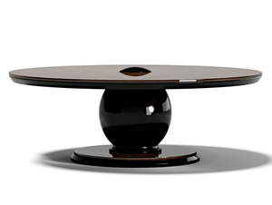 KOVAL T - Round wooden high side table - Coffee table by Capital Collection