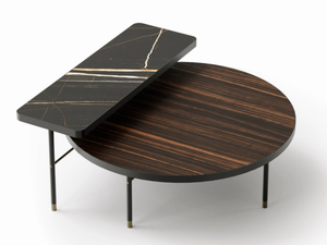 PARURE - Wooden and marble coffee table - Coffee table by Capital Collection