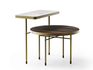 PARURE - Wooden and marble high side table - Coffee table by Capital Collection