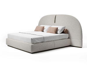 SUITE - Leather double bed with upholstered headboard - Bed frame by Capital Collection