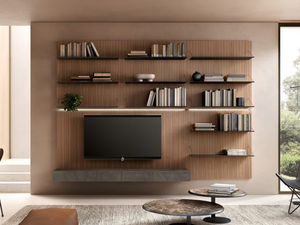 AIR - Open wall-mounted wooden bookcase - Cabinet by Capo d’Opera