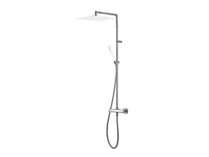 RIGOLETTO SQUARE 01-0800Q-CR/01-0900Q-CR - Wall-mounted shower panel with diverter - Shower panel by Carimali