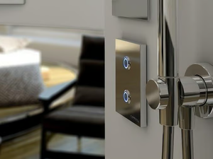 SWITCH CONTROL 2 BOTTONS CHROMOTHERAPY - Wall-mounted brass remote control tap with chromotherapy - Sanitary accessories by Carimali
