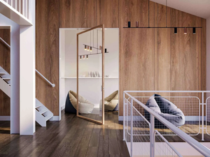 LADY - Pivot wood and glass door - Door by CARMINATI SERRAMENTI