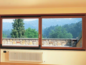 PASSIVE 120 - Aluminium and wood parallel tilt-and-slide door - Door by CARMINATI SERRAMENTI
