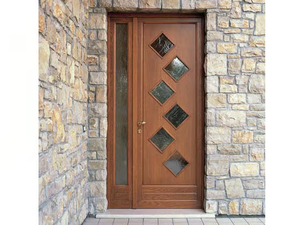 Pine entry door - Exterior glazed pine entry door - Door by CARMINATI SERRAMENTI