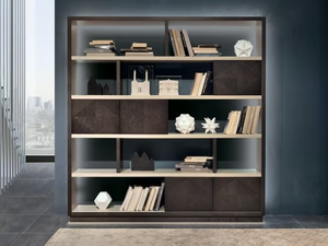 DESYO - Open bookcase with built-in lights - Cabinet by Carpanelli