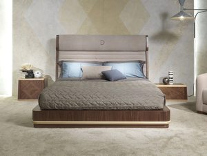 GALILEO - Double bed with high headboard - Bed frame by Carpanelli