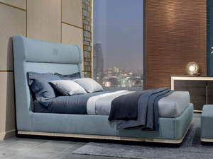 GALILEO - Fabric double bed with high headboard - Bed frame by Carpanelli
