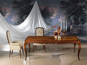 NEW CLASSIC - Extending rectangular walnut table - Table by Carpanelli