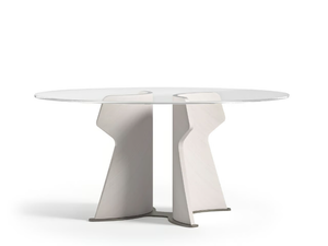 SHAPE - Round glass dining table - Table by Carpanelli