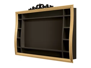 5041 - Wall-mounted wooden TV cabinet with shelves - Cabinet by Carpanese Home