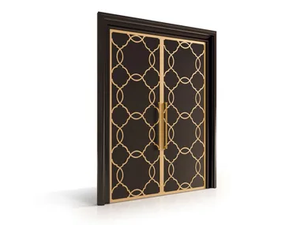 6803 - Wooden door with golden decor - Styling by Carpanese Home