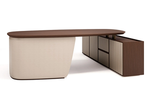 ARTHUR XL - Rectangular wooden executive desk with shelves - Desk by Carpanese Home