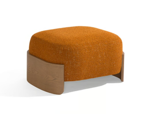BETTY - Upholstered fabric footstool - Pouf by Carpanese Home
