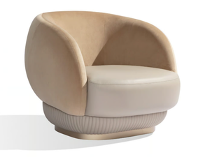 MOON - Nabuk armchair with armrests - Armchair by Carpanese Home