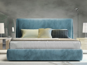 ARES 2 - Fabric double bed with upholstered headboard - Bed frame by CASA +39