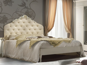 BELLINI - Wooden double bed with tufted headboard - Bed frame by CASA +39
