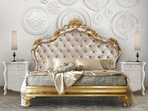 CHOPIN - Wooden bed with tufted headboard - Bed frame by CASA +39