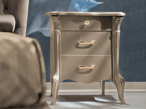 CITY - Wooden bedside table with drawers - Side table by CASA +39