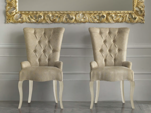 DIAMANTE - Upholstered tufted Eco-leather easy chair - Armchair by CASA +39