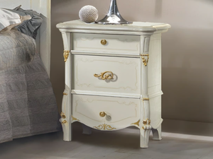 DIAMANTE - Wooden bedside table with drawers - Side table by CASA +39