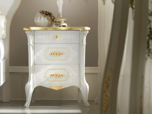 GIULIETTA - Wooden bedside table with drawers - Side table by CASA +39