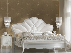 GIULIETTA - Wooden double bed with upholstered headboard - Bed frame by CASA +39