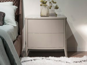 GOLD - Wooden bedside table with drawers - Side table by CASA +39