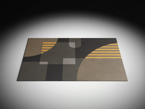 ILLUSION BLACK - Rectangular fabric rug with geometric shapes - Rug by CASA +39
