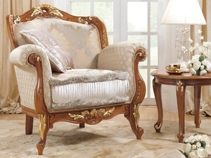 LA FENICE - Fabric armchair with armrests - Armchair by CASA +39