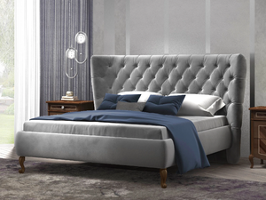 PRESTIGE 2 - Fabric double bed with tufted headboard - Bed frame by CASA +39