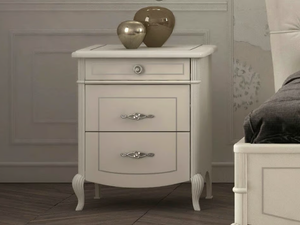 PRESTIGE - Wooden bedside table with drawers - Side table by CASA +39