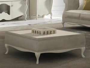 SMERALDO - Low square wooden coffee table - Coffee table by CASA +39