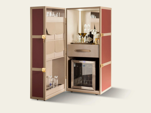 ROMEO - Trunk-wooden bar cabinet with integrated lighting - Cabinet by Casa Covre