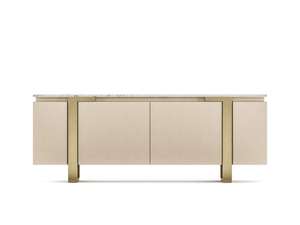 TOSCANA - Leather covered sideboard with doors - Cabinet by Casa Covre