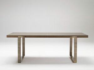 URBINO - Rectangular wooden table with metal base - Table by Casa Covre