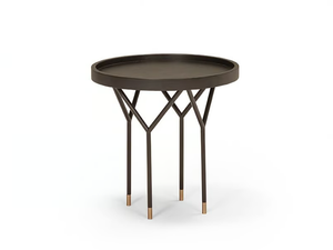 AVA - Round wooden high side table - Coffee table by Casa Magna