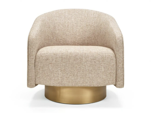 BOEMIA I - Swivel fabric armchair with armrests - Armchair by Casa Magna