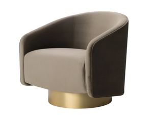 BOEMIA I - Swivel velvet armchair with armrests - Armchair by Casa Magna