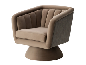 CAPRICE - Swivel velvet armchair with armrests - Armchair by Casa Magna