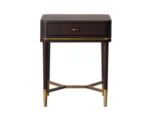 CRIS - Rectangular wooden bedside table with drawers - Side table by Casa Magna