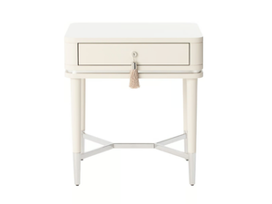 CRIS - Rectangular wooden bedside table with drawers - Side table by Casa Magna