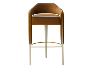 INVICTA I - High fabric stool with armrests with footrest - Stool by Casa Magna