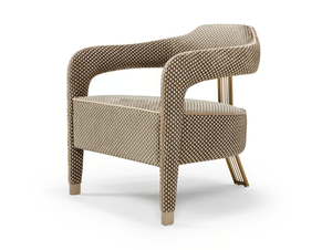 INVICTA II - Fabric easy chair with armrests - Armchair by Casa Magna