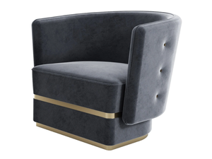 POEMA - Velvet armchair with armrests - Armchair by Casa Magna
