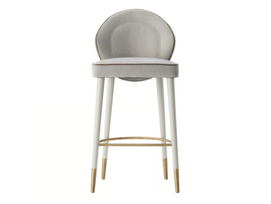 SOPHIA - High fabric stool with back and footrest - Stool by Casa Magna