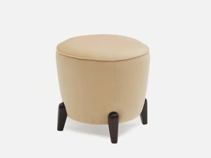 ALIA - Upholstered round pouf - Pouf by Casa