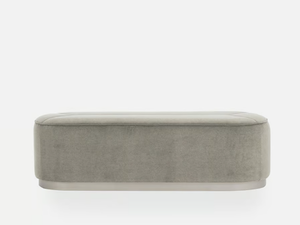 ALIMENA - Upholstered rectangular pouf - Pouf by Casa