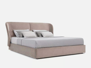 AMPOLLINO - Leather double bed with upholstered headboard - Bed frame by Casa